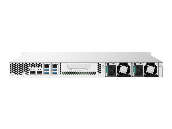 QNAP TS-432PXU-RP-2G 4-Bay rackmount NAS AL324 2Go DDR4 UDIMM RAM SATA 6Gb/s 2x 10GbE SFP+ 2x 2.5GbE 1x PCIe Gen2 x2 slot 250W