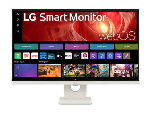 LG 27U731SA-W 27p Smart Monitor UHD IPS WebOS 60Hz 5ms 350cd/m2 HDMI2.1x2 USB C PD 65W