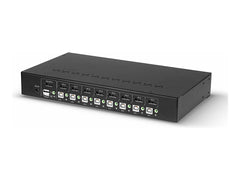 LINDY 8 Port DisplayPort 1.2 USB 2.0 KVM Switch Switches between up to 8 PCs from one display keyboard and mouse