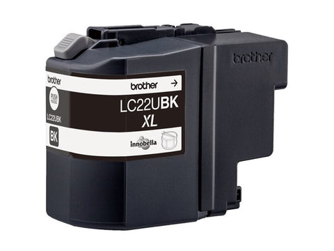 BROTHER LC22UBK Cartouche de encre Noir, 2400 pages pour DCP-J785DW et MFC-J985DW