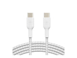 BELKIN BOOST CHARGE USB-C to USB-C 2.0 Cable Braided 1M White