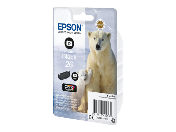 EPSON 5LB 26 ink cartridge photo black standard capacity 4.7ml 200 photos 1-pack RF-AM blister w/s