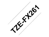 BROTHER TZEFX261 36mm Black on White Flexible ID