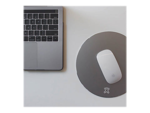 XTREMEMAC Tapis de souris rond en aluminium Gris