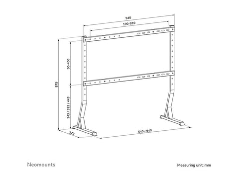 NEOMOUNTS DS45-430BL18 Support de bureau pour écran à poser 45-90p
