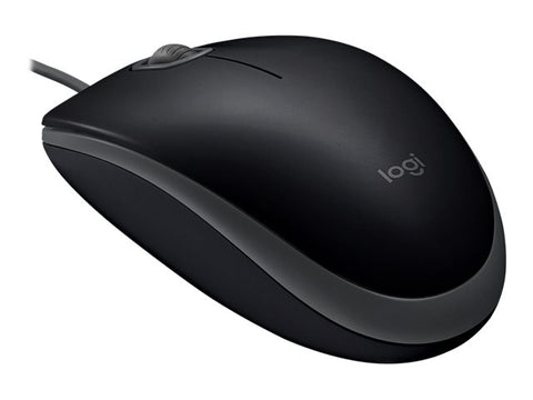 LOGITECH B110 Silent Mouse right and left-handed optical 3 buttons wired USB