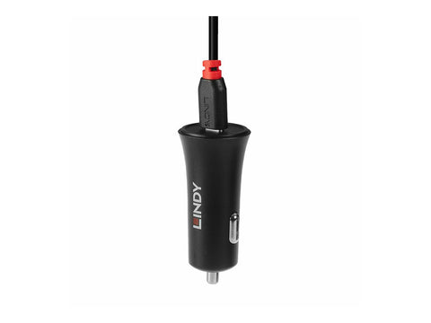 LINDY Single Port USB Type C Car Charger