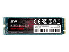SILICON POWER SSD P34A80 2To M.2 PCIe Gen3 x4 NVMe 3400/3000 Mo/s