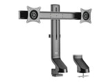 EATON TRIPPLITE Dual-Display Monitor Arm with Desk Clamp and Grommet - Height Adjustable 17p to 27p Monitors