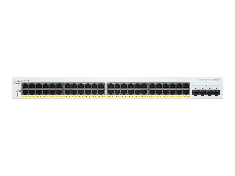 CISCO Business Switching CBS220 Smart 48-port Gigabit PoE 382W 4x1G SFP uplink