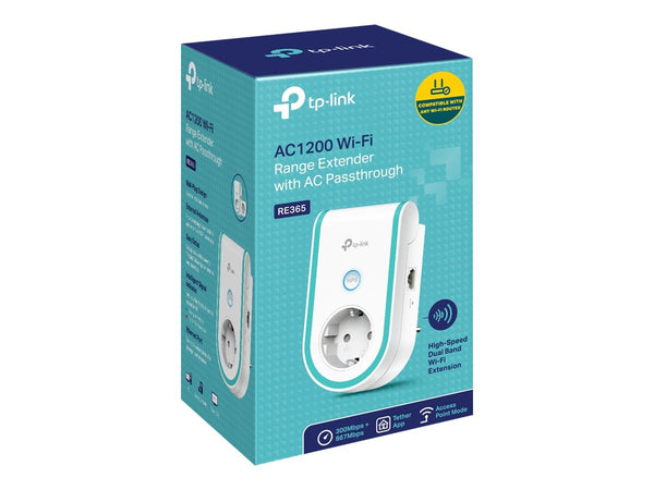 TP-LINK AC1200 Wi-Fi Range Extender 10/100Mbps Port 867Mbps at 5GHz + 300Mbps at 2.4GHz