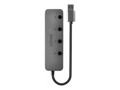 LINDY 4 port USB 3.0 hub with on/off switch