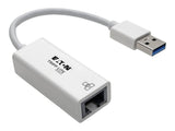EATON TRIPPLITE USB 3.0 to Gigabit Ethernet NIC Network Adapter 10/100/1000Mbps White