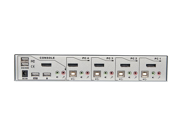 LINDY 4 Port DisplayPort 1.2 KVM Switch Pro Audio USB 2.0