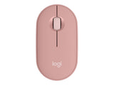 LOGITECH Pebble Mouse 2 M350s Mouse optical 3 buttons wireless Bluetooth 5.2 LE tonal rose