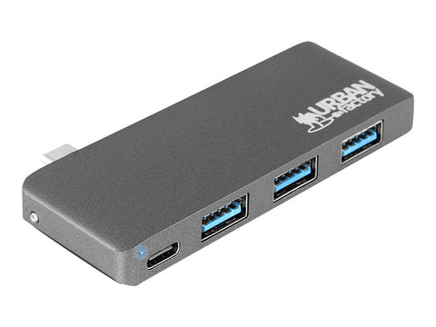 URBAN FACTORY TYPE-C HUB 3xUSB 3.0 DARK GREY