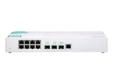 QNAP QSW-308-1C Eight 1GbE NBASE-T ports Three 10GbE SFP+ with shared one 10GBASE-T ports Unmanage Switch 10GbE NBASE-T