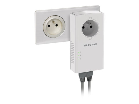 NETGEAR Pack de 2 adaptateurs CPL Gigabit - AVEC PRISE INTEGREE