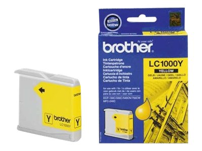 BROTHER LC-1000 cartouche d encre jaune capacité standard 400 pages pack de 1