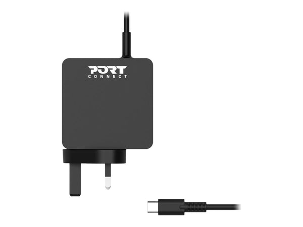 PORT DESIGNS Type C Universal Power Adapter 45W For Macbooks Notebooks Tablets Smartphones Up To 45W Type C Connector