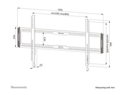 NEOMOUNTS WL30-550BL18 Support pour écran mural 43-86p - ultra-plat - installation facile