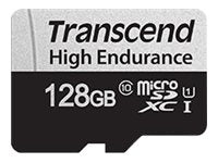 TRANSCEND 128Go microSD w/ adapter U1 High Endurance