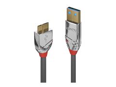 LINDY 0.5m USB 3.0 Type A/Micro-B Cable Cromo Line 5Gbit/s