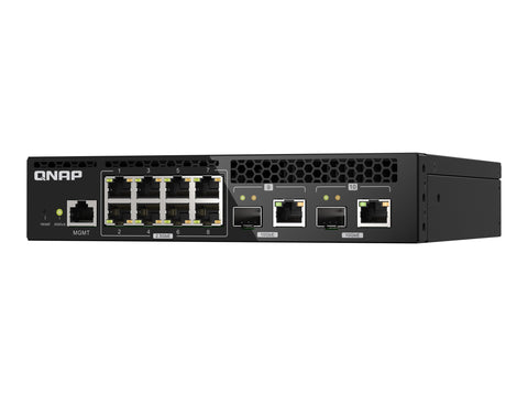 QNAP QSW-M2108R-2C 8x 2.5GbE 2x 10GbE SFP+ NBASE-T Combo web managed switch