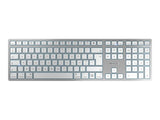 CHERRY KW 9100 SLIM FOR MAC Wireless Keyboard USB & Bluetooth White/Silver Rechargeable (FR)