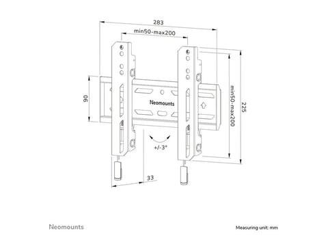 NEOMOUNTS WL30S-850BL12 Support pour écran mural 24-65p - fixe - verrouillable - installation rapide