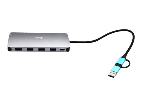 I-TEC USB-C Metal Nano Dock 2xHDMI 1xVGA 1xSD Cardreader 1xmicroSD Cardreader 1xGLAN 3xUSB 2.0 1xUSB 3.2 1xUSB-C3.2Data 1xUSB-C PD
