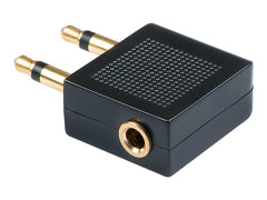 LINDY Jack Audio/phono Adapter 2x Jack plug 3.5mm 1x Jack socket 3.5mm Black