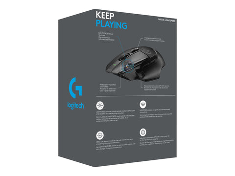 LOGITECH G G502 X LIGHTSPEED Mouse optical 8 buttons wireless 2.4 GHz USB LOGITECH LIGHTSPEED receiver black