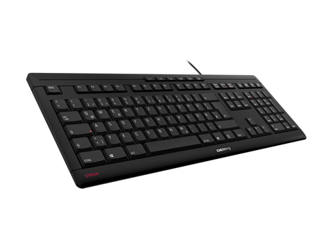 CHERRY STREAM KEYBOARD Clavier 105+10 touches USB noir (DE)