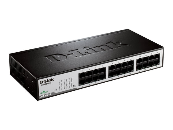 D-LINK 24Port Fast Ethernet Switch RJ45 10/100Mbps Rackable Non Administrable