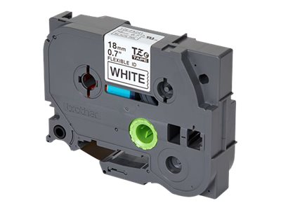 BROTHER P-TOUCH TZE-FX241 noir sur blanc 18mm