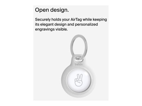 BELKIN Airtag Protection avec porte-clés Blanc