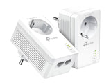 TP-LINK AV1000 2-Port Gigabit Passthrough Powerline Starter Kit