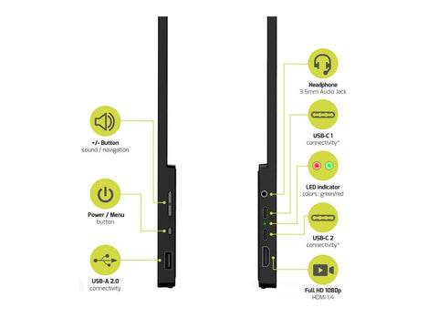 PORT DESIGNS Portable Monitor 15.6p FHD Non Touch