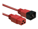 LINDY 2m IEC C19 to C20 Extension Cable Red
