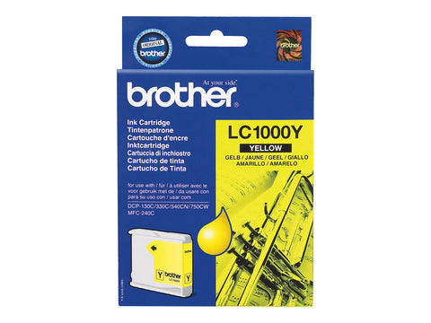 BROTHER LC-1000 cartouche d encre jaune capacité standard 400 pages pack de 1