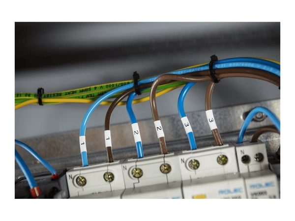 BROTHER Heat Shrink Tube Black on White 9.0mm