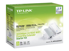 TP-LINK AV500  300Mbps 2-port Wireless Powerline Extender KIT including 1 TL-WPA4220 1 TL-PA4010 500Mbps Powerline Plug and Play