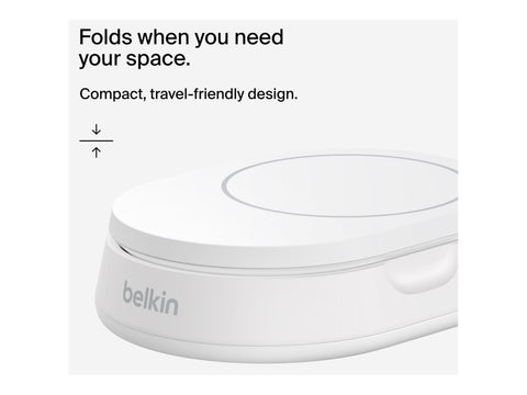 BELKIN PRO Convertible Qi2 15w Magnetic Charging Stand w/o PSU White