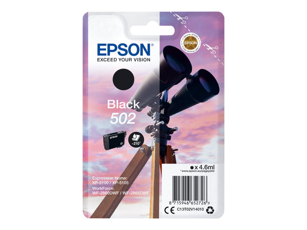 EPSON 4LB Singlepack Black 502 Ink SEC w/s