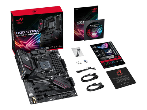 ASUS ROG STRIX B550-F GAMING ATX MB PCIe 4.0-ready dual M.2 USB3.2 Gen 2 Type-C plus HDMI2.1 and DisplayPort1.2 output support
