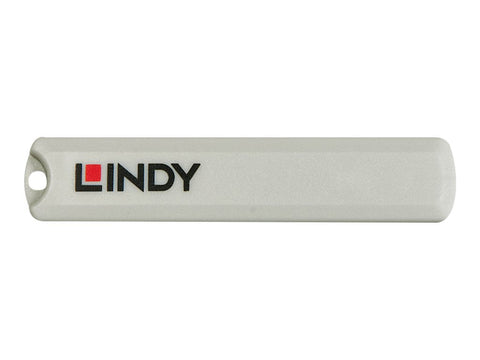 LINDY USB Type C Port Blocker Key - Pack of 4 Blockers Red