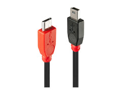 LINDY USB 2.0 Cable Type Micro-B/Mini-B OTG 2m Micro-B plug to Mini-B plug