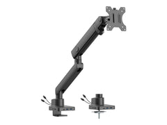 URBAN FACTORY Flexee Single Pro Spring Monitor Arm With 6 In 1 Built-In USB-C Docking Station