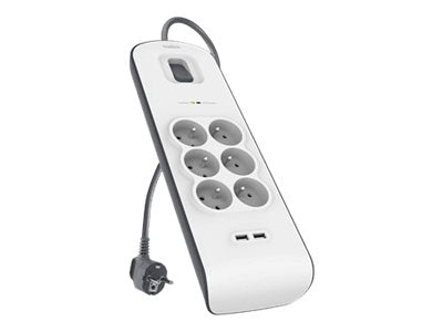 BELKIN Multiprise/Parafoudre 6 Prises 2 Ports USB